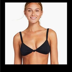 NWT! Vitamin A Zuri Bralette Bikini Top Black Size 12/D/XL